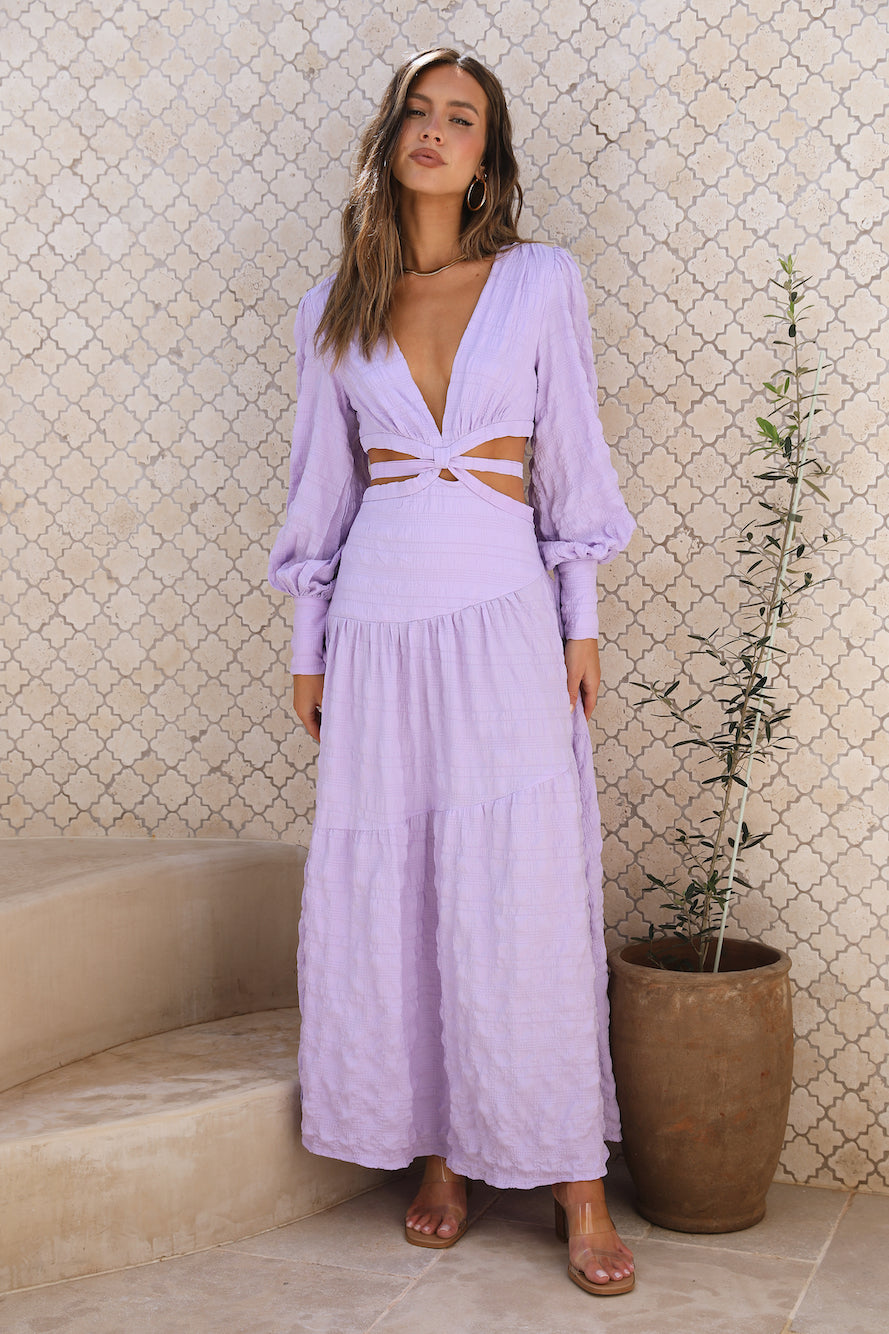 Talk Loud Midi Dress Lilac