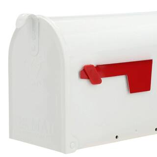 Gibraltar Mailboxes Elite White Medium Steel Post Mount Mailbox E1100W00