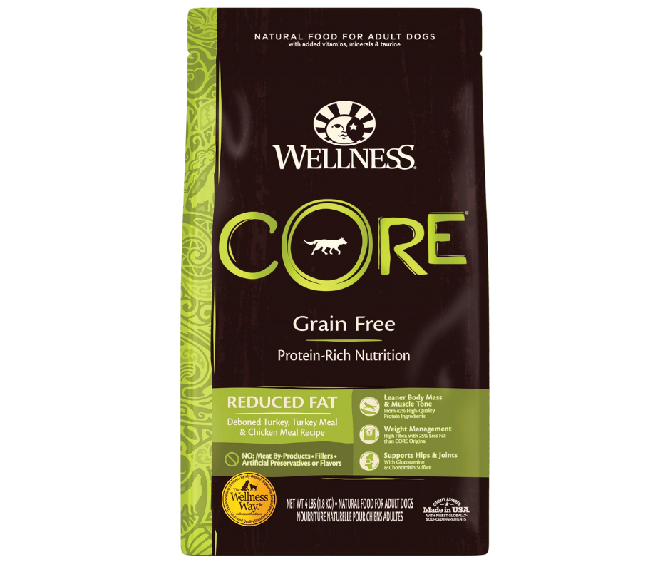 Wellness CORE - All Breeds， Adult Dog Reduced Fat Deboned Turkey， Turk