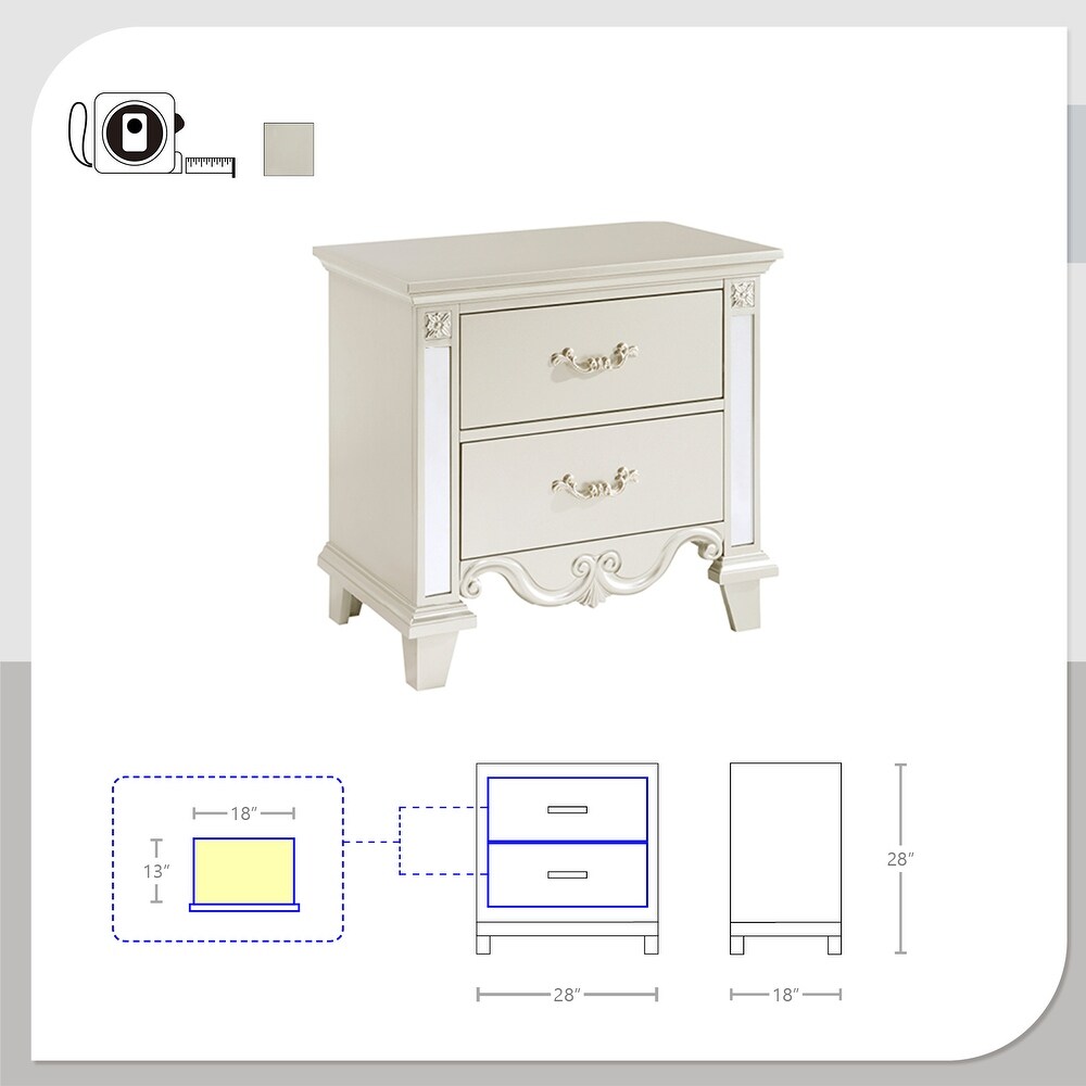 Alco 2 Drawer Nightstand