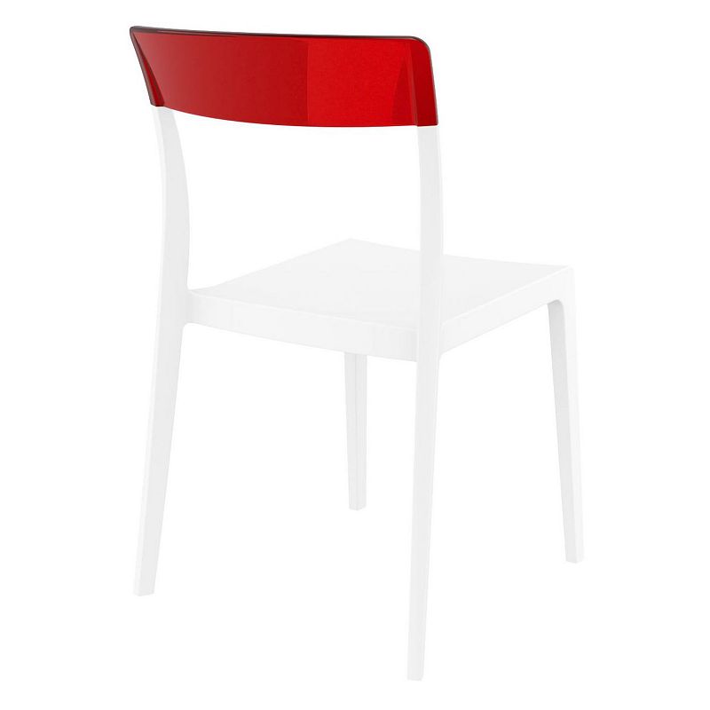 33 White and Red Patio Dining Chair