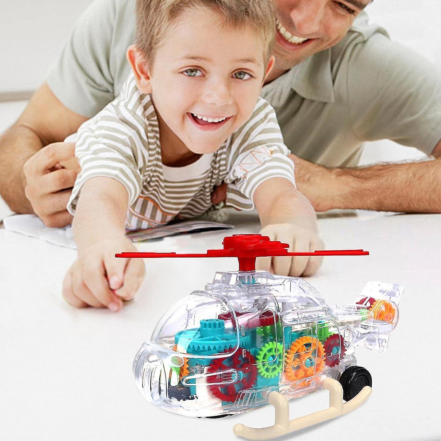 Light Up Airplane Toy  Luminous Airplane Toy With Sound， Transparent Helicopter Model With Automatic Driving For Friends， Classmates， Neighbors And Fa