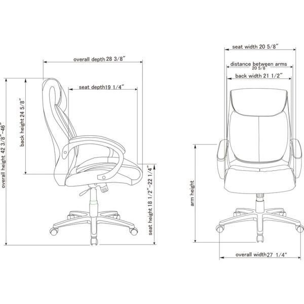 Lorell High-Back Executive Leather Office Chair