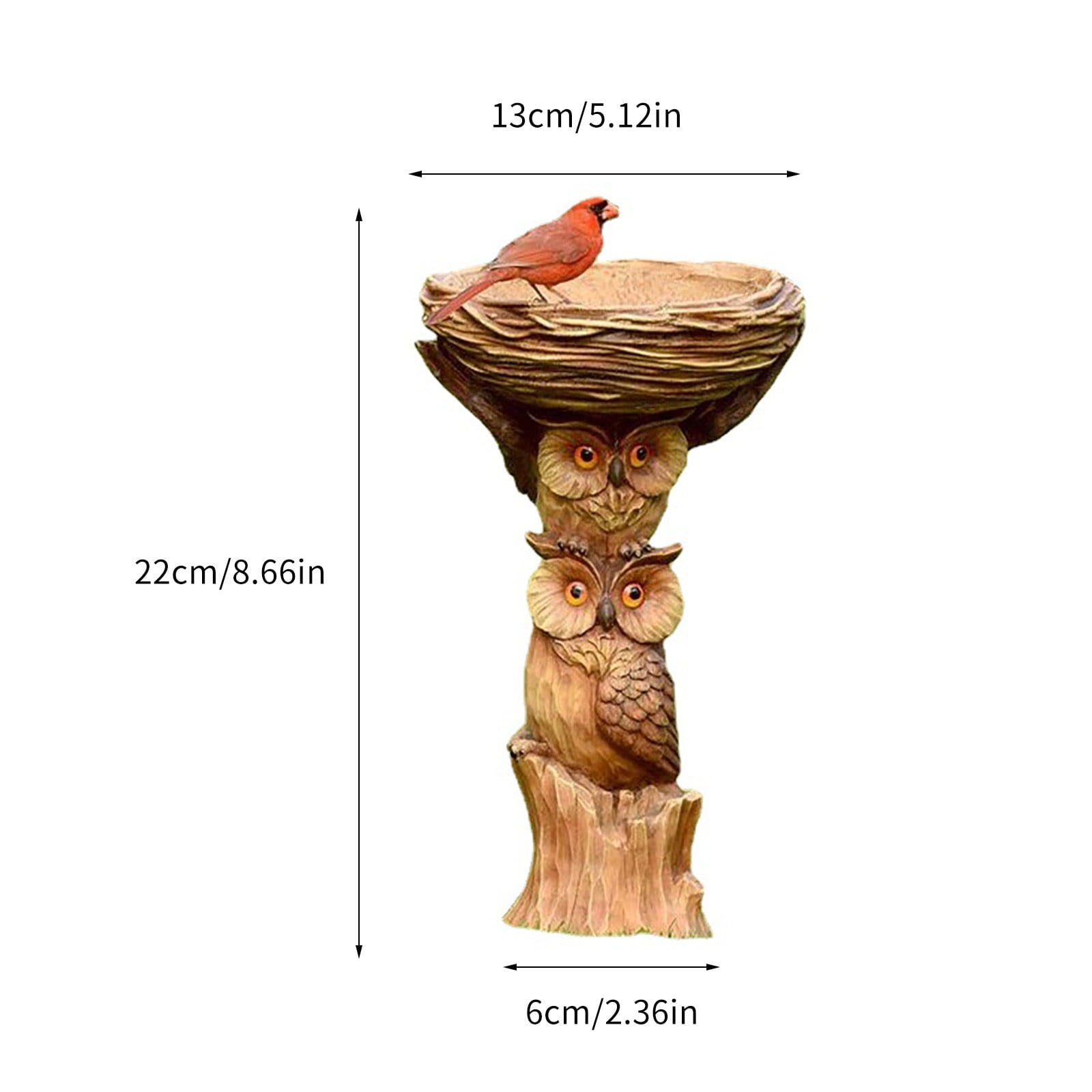 BadyminCSL Outdoor Bird Bath Flower and Bird Feeder Decoration with Flower Pot Base