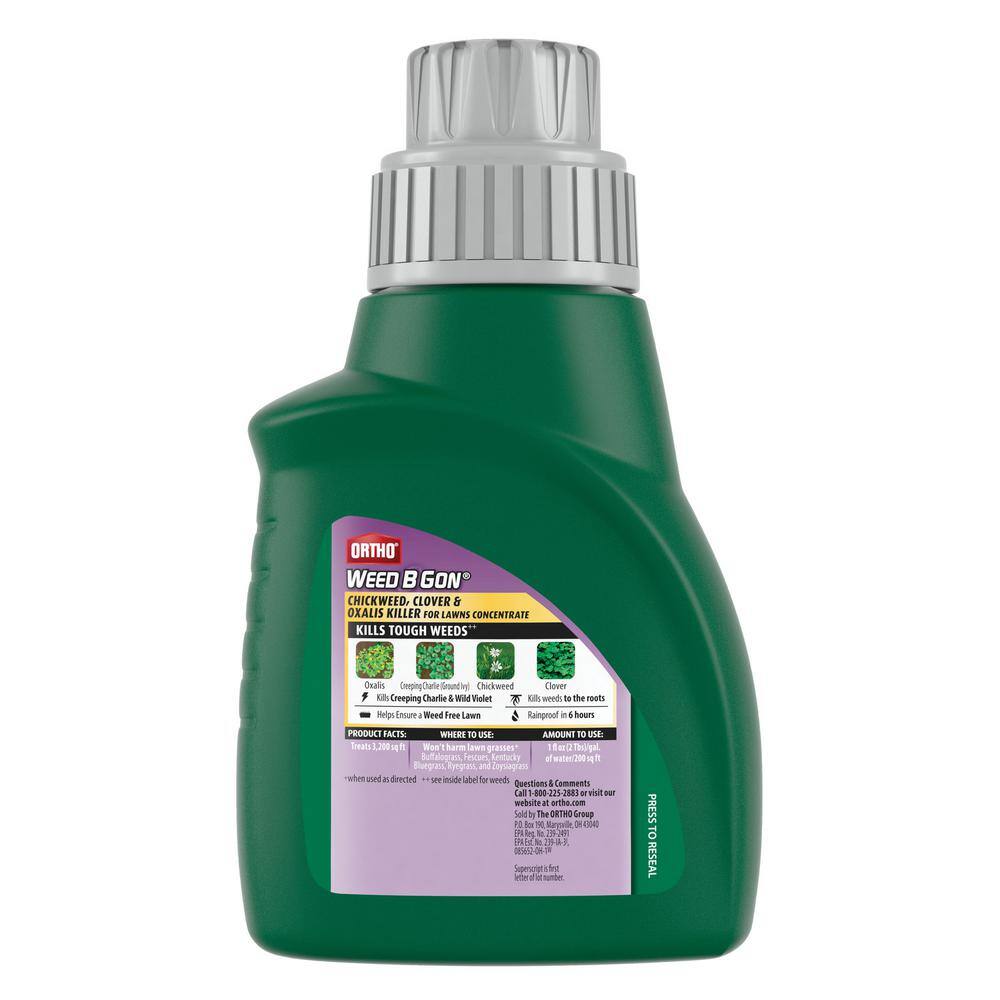 Ortho Weed B Gon 16 oz. Chickweed Clover  Oxalis Killer for Lawns Concentrate 0396410