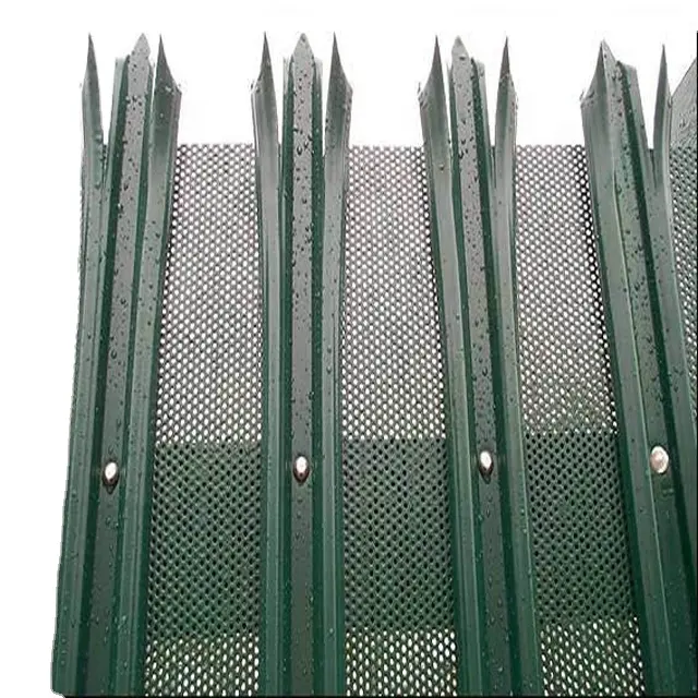 Hot dipped galvanized +power coated new design palisade fence