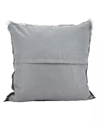 Saro Lifestyle Glam Goat Fur Decorative Pillow， 20 x 20