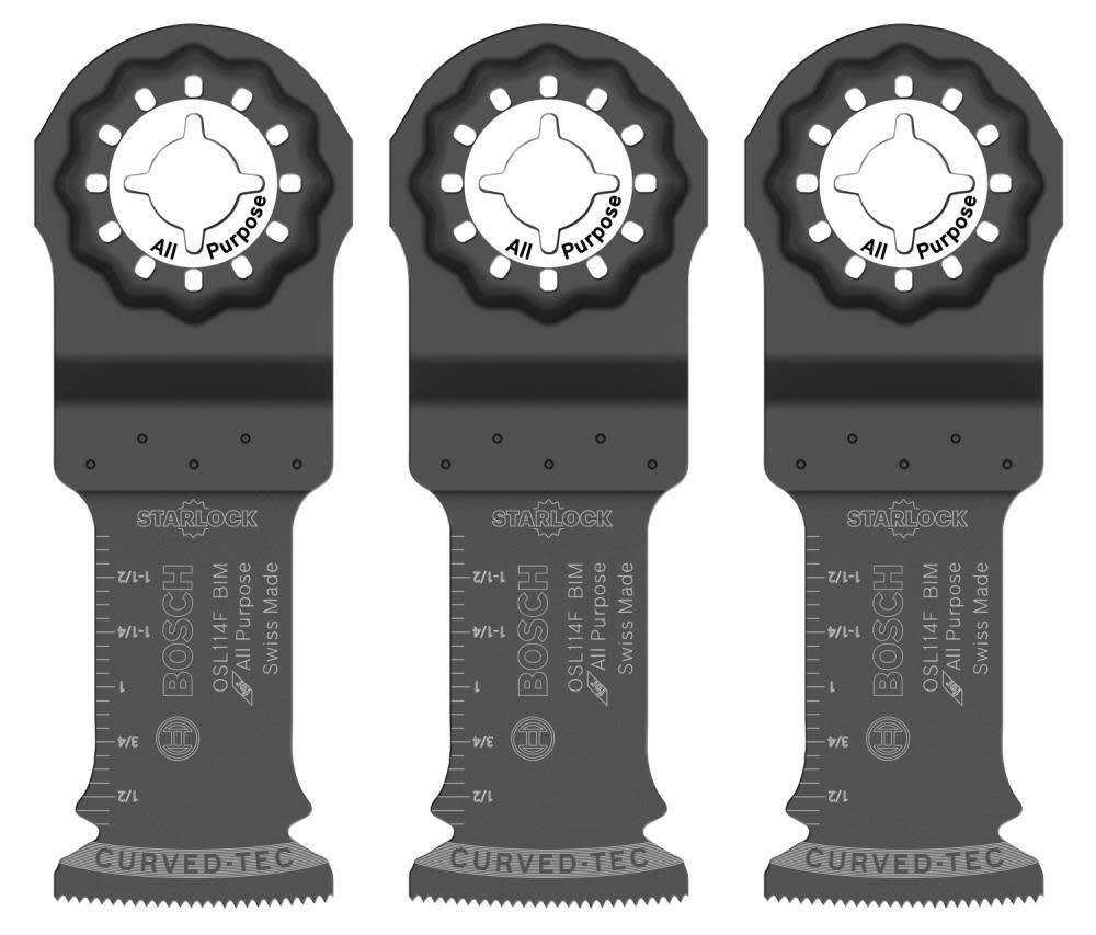 Bosch 1-1/4 In. Starlock Oscillating Multi Tool Bi-Metal Xtra-clean Plunge Cut Blade 3 pk. OSL114F-3 from Bosch