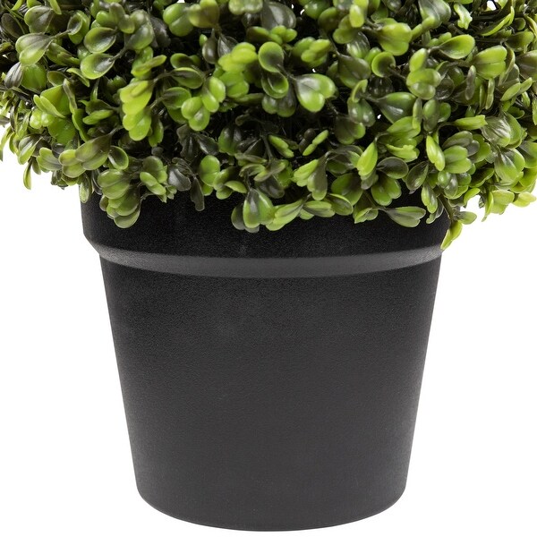 12 Potted Artificial Boxwood Spring Plant