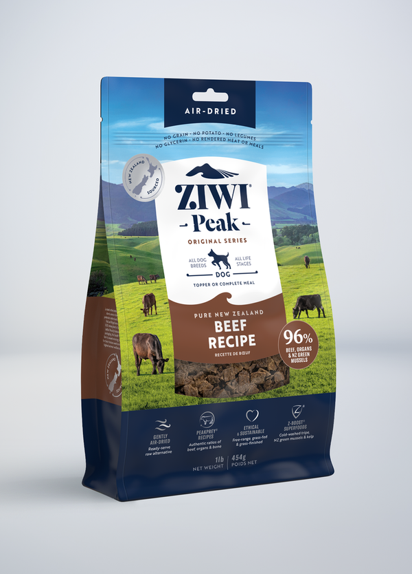 ZiwiPeak Grain Free Air-Dried Beef Recipe Dry Dog Food