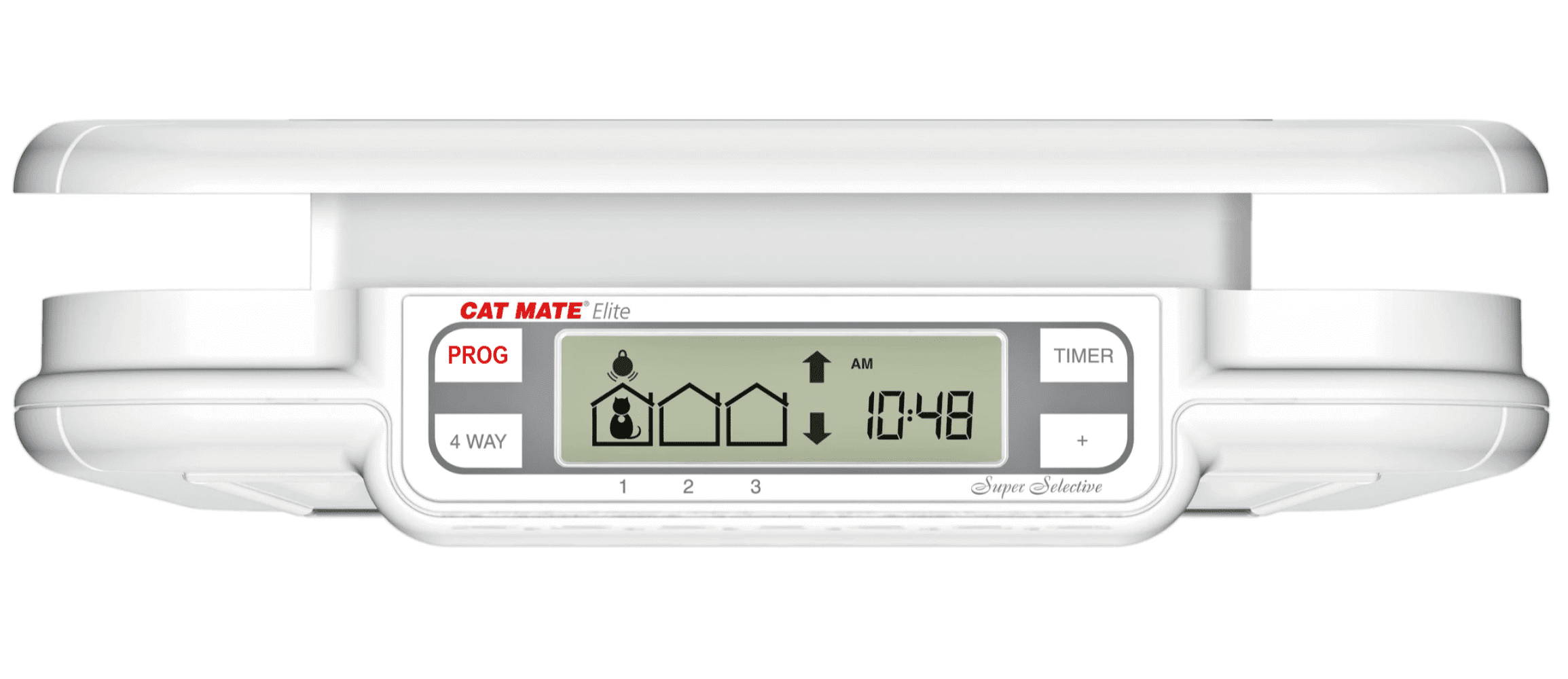 Cat Mate Elite I.D. Disc Cat Door for Entry and Exit Control with Timer Control - White