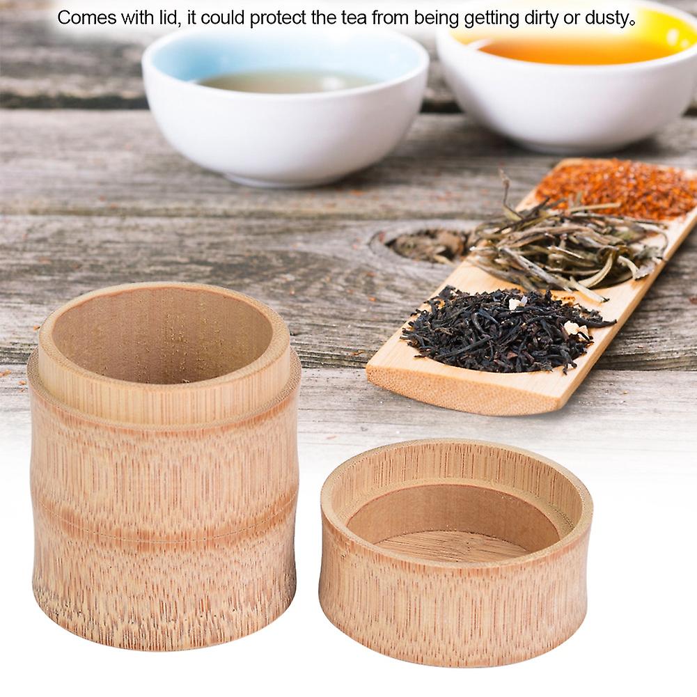 Portable Bamboo Tea Jar Storage Holder Container Box (S)