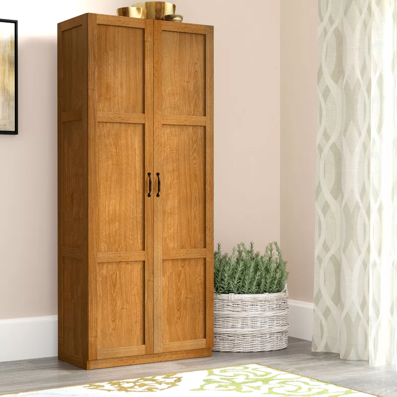 Lark Manor Elborough Manufactured Wood Armoire Highland Oak