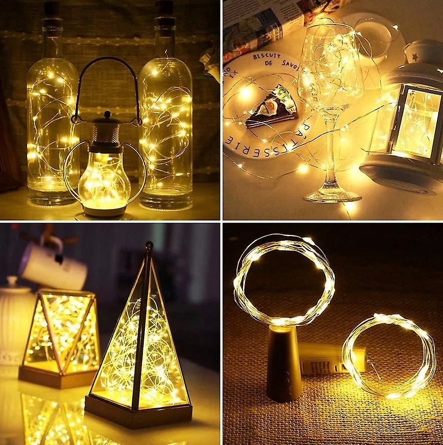 6pcs/lot Cork Wine Bottle Light 2m 20led Diy Led String Lighting Strip For Garland Party Wedding Christmas Halloween Bar Dcor