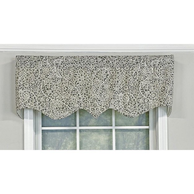 Stella Paisley Regal 3in Rod Pocket Window Valance 50in X 17in By Rlf Home