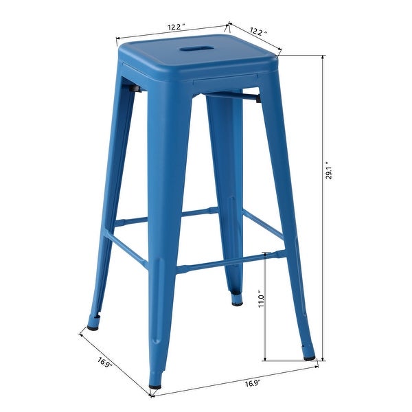 Homylin 29 Inch Backless Metal Counter Stools