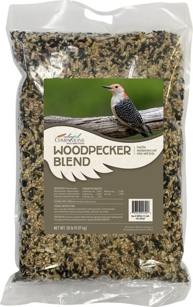 Colorful Companions Woodpecker Blend Premium Wild Bird Food， 20-lb bag