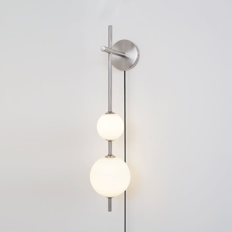 Vertical Globe Plug-in Wall Lamp