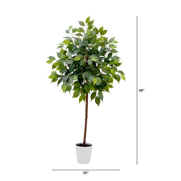 4' Artificial Ficus Tree with Decorative Planter