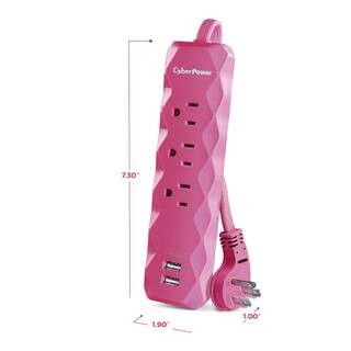 CyberPower 3 ft. 3-Outlet 2-USB 280J Surge Protector P303UPK