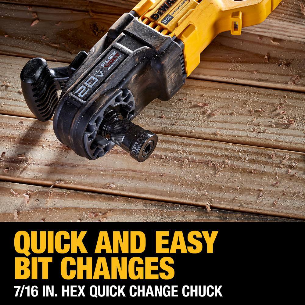 DW 20V Max Cordless Brushless 716 in. Quick Change Stud and Joist Drill (Tool Only) DCD445B