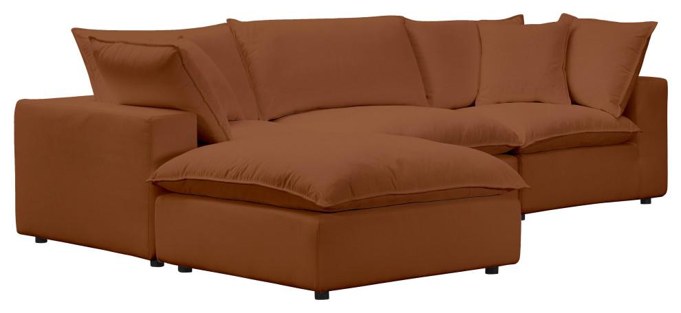 Cali Rust Modular 4 Piece Sectional   Transitional   Sectional Sofas   by First of a Kind USA Inc  Houzz