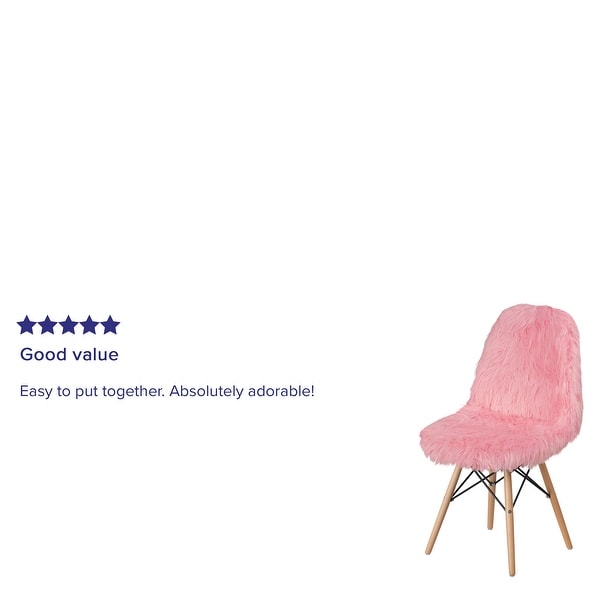 4Pk Shaggy Dog Accent Chair - Dorm Chair