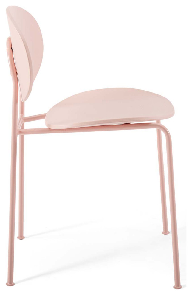 Pink Palette Dining Side Chair Set of 2   Midcentury   Dining Chairs   by Homesquare  Houzz