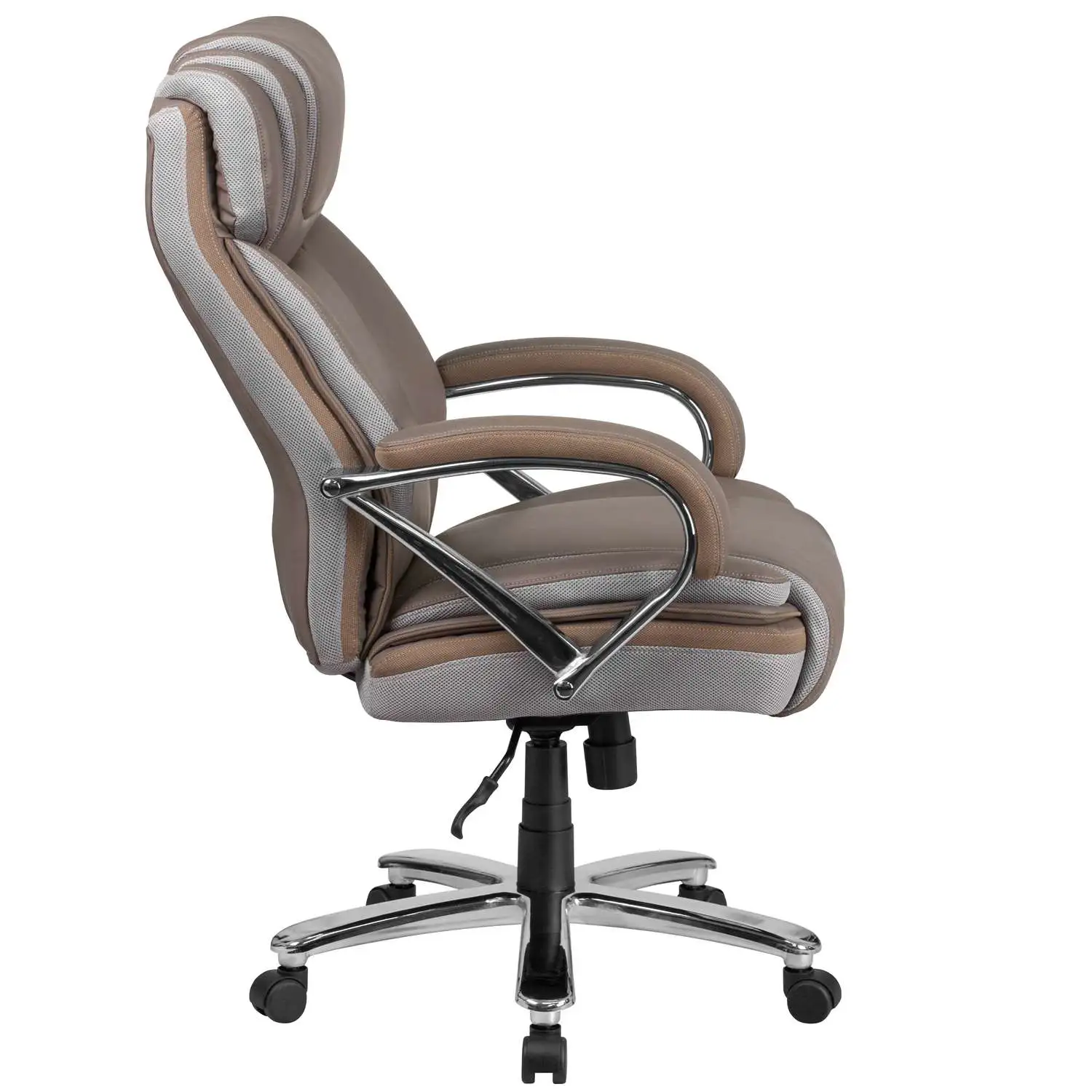 Taupe Leather Office Chair