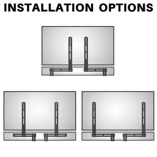 USX MOUNT Universal Sound Bar TV Bracket for Mounting Above or Under TV with Speaker HAS004