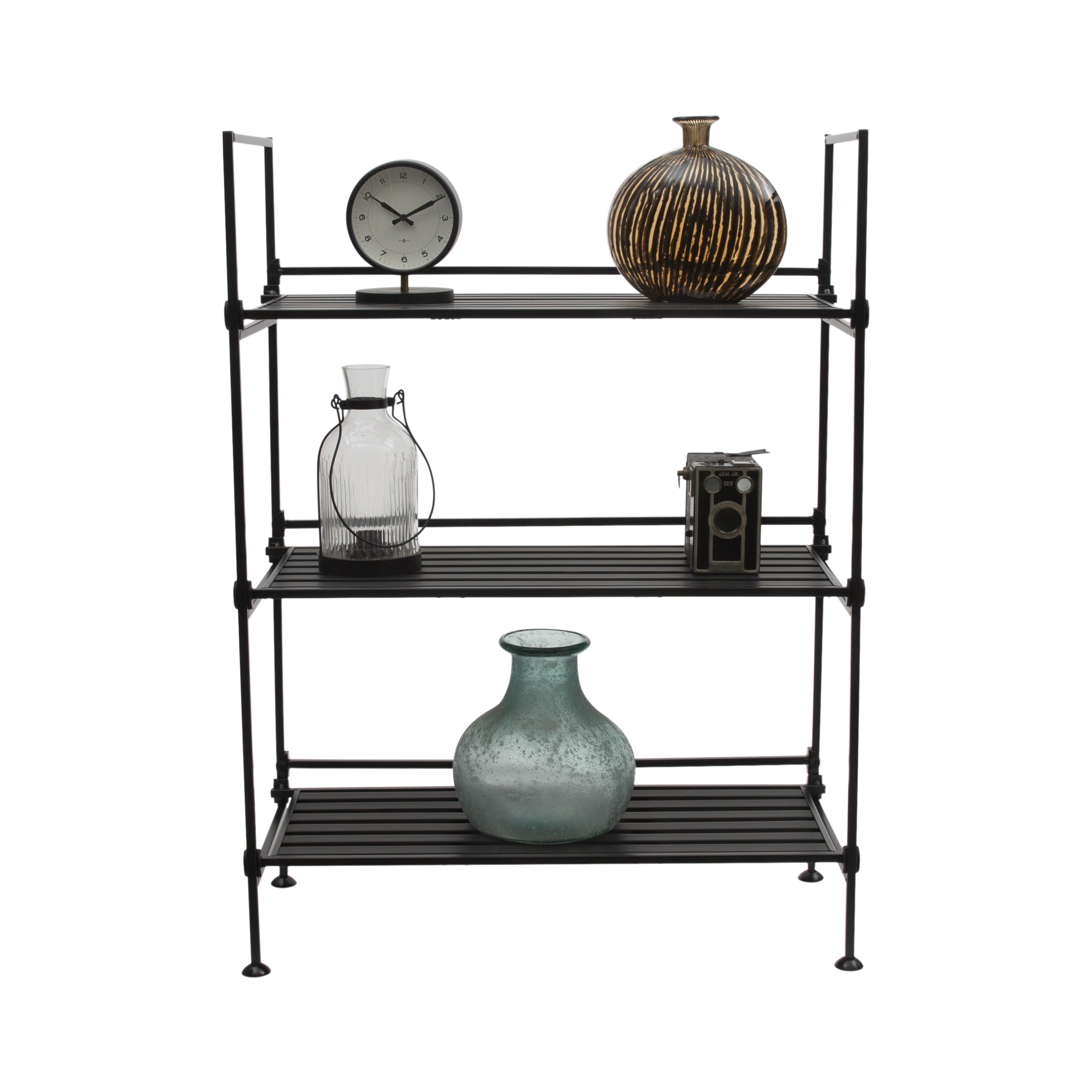 Organize It All 3 Tier Freestanding Shelf in Espresso