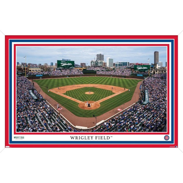 Trends International Mlb Chicago Cubs Wrigley Field 22 Framed Wall Poster Prints