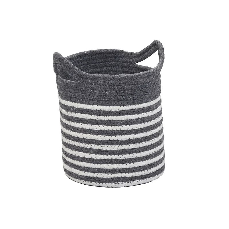 Household Essentials 3-Piece Striped Cotton Basket Set