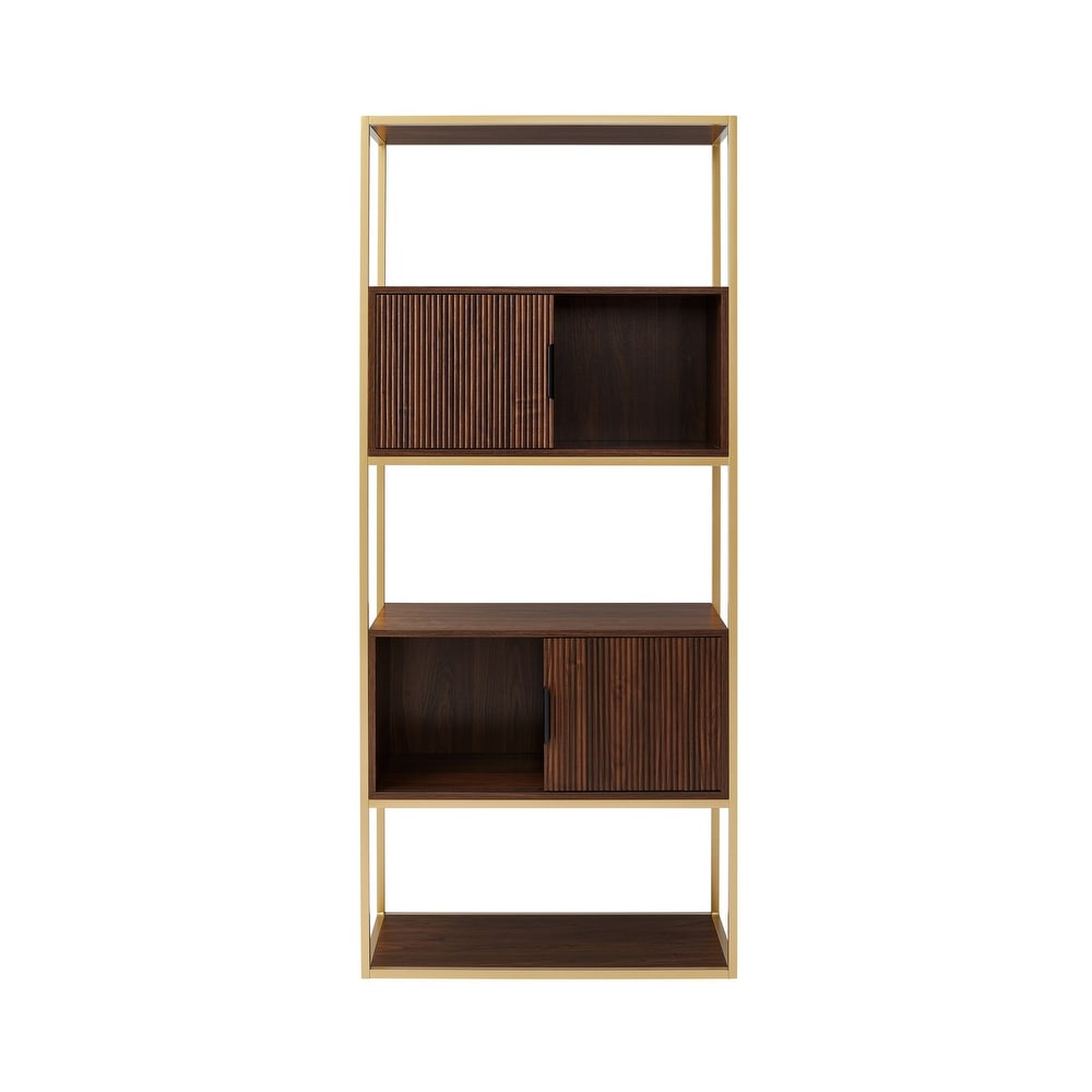 Middlebrook Designs Modern Fluted Door Bookcase