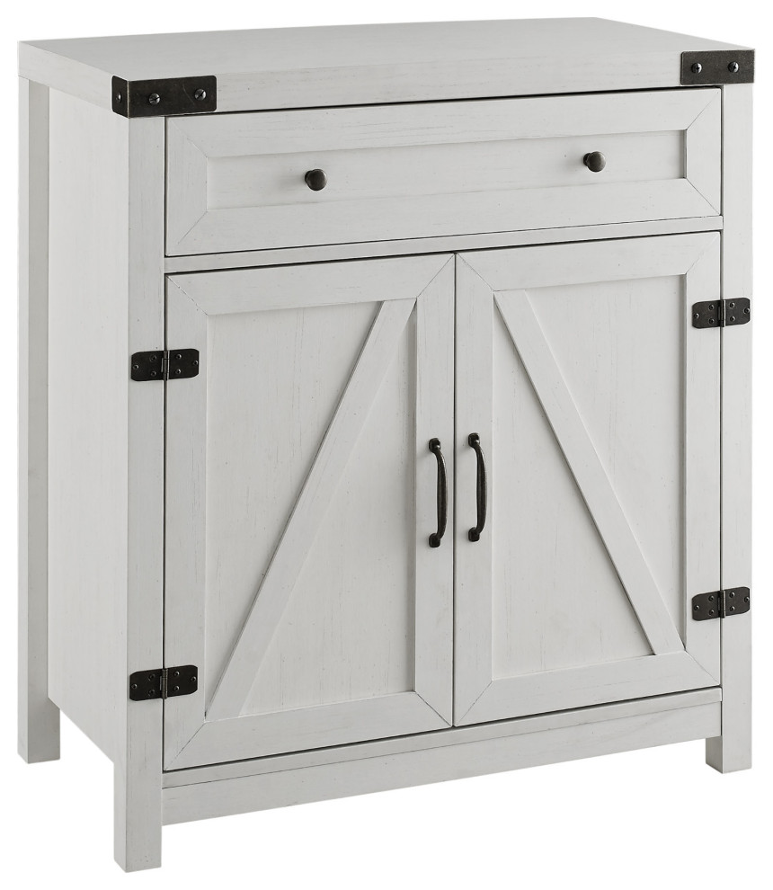 30 quotFarmhouse Barn Door Accent Cabinet   Farmhouse   Accent Chests And Cabinets   by Walker Edison  Houzz