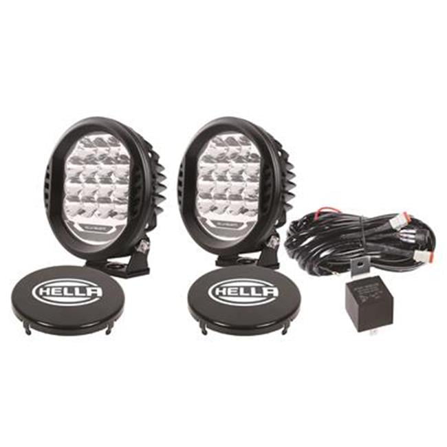 Hella H57-358117171 Value Fit 500 LEDs Driving Lights Kit - Black and Clear