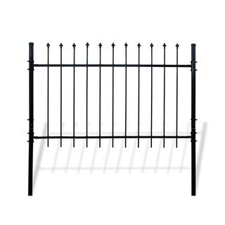 ALEKO Athens Style 5 ft. x 5 ft. Black Steel DIY Fence Panel DWGF5X5-HD