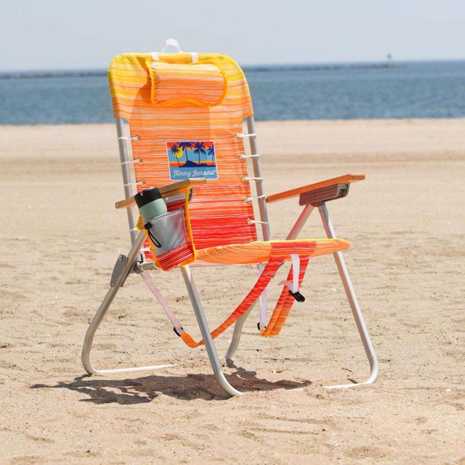 Tommy Bahama 4-Position Multicolored Beach Backpack Chair