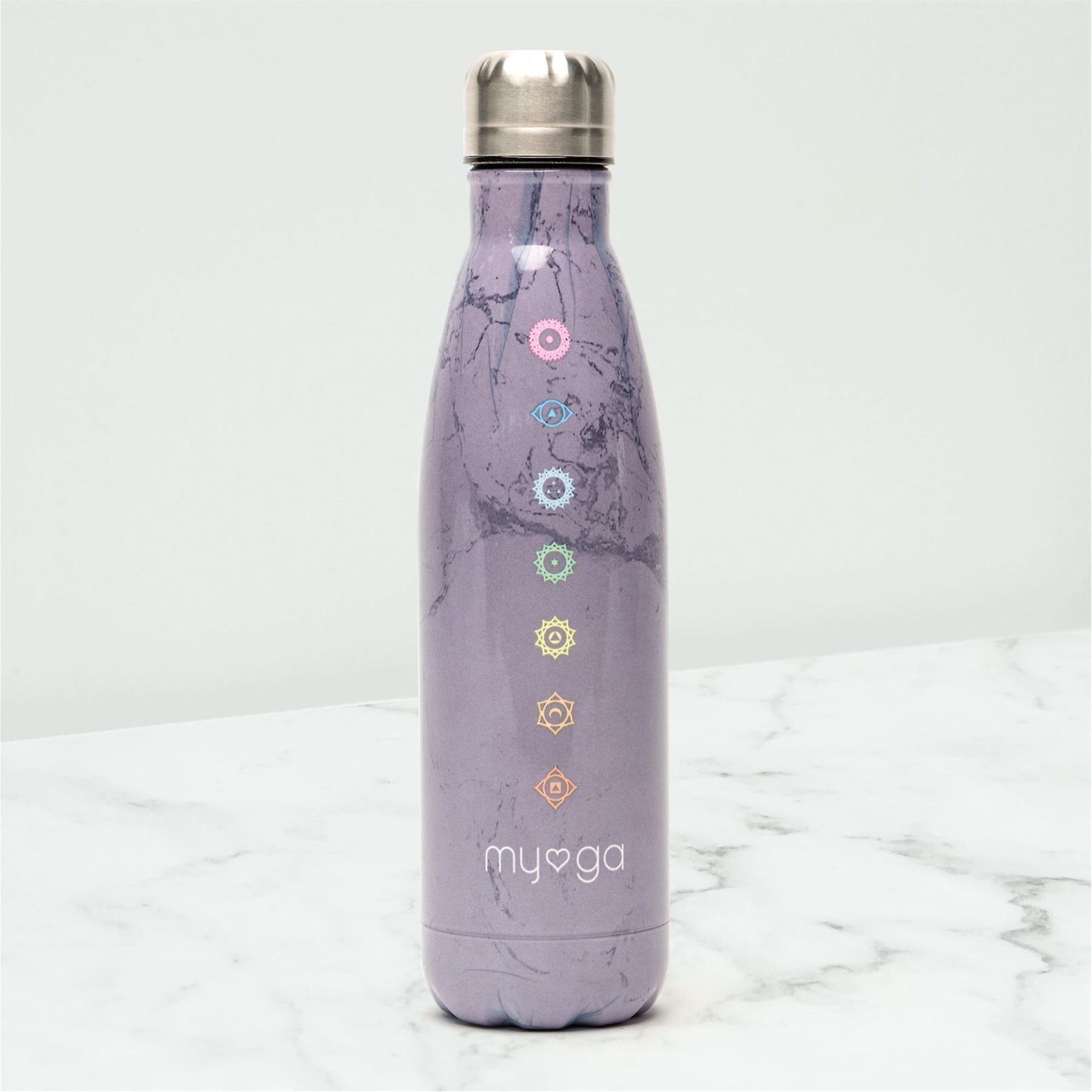 Myga Water Bottle - 500ml Stainless Steel Double-Walled Insulated Leak Proof BPA-Free Drinks Bottle - Chakra