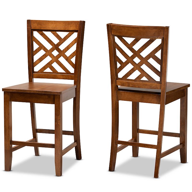 Baxton Studio Caron Counter Stool 2-piece Set