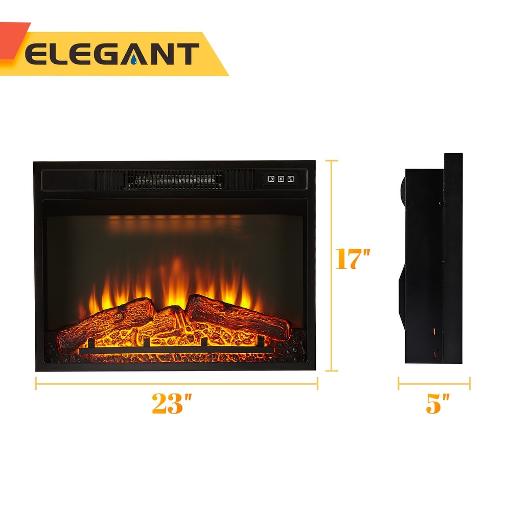 ELEGANT Electric Fireplace Heater Insert Wall Mounted