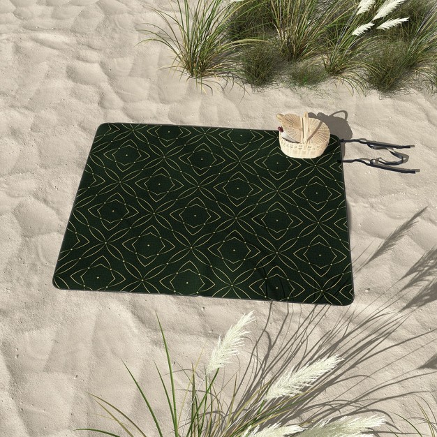 Marta Barragan Camarasa Vintage Emerald Pattern Picnic Blanket Deny Designs