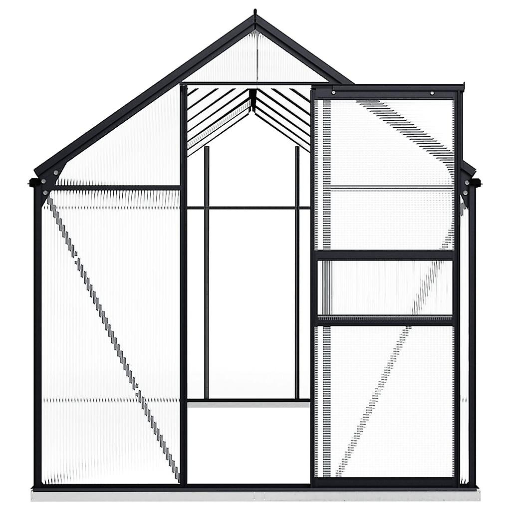 Greenhouse With Base Frame Anthracite Aluminium 8.17 M