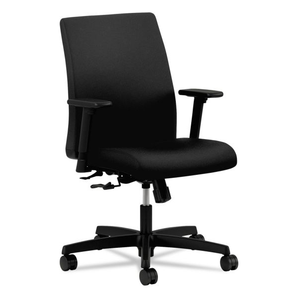 HON Ignition Series Fabric Low-Back Task Chair， Supports Up to 300 lb， 17