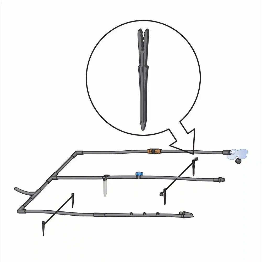 Dig P35B 6 in. Heavy Duty Micro Tube Stabilizer Stake- 10 Pack