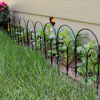 Sunnydaze Decor Victorian 18 in. W x 16 in. H Steel Wire Garden Fence (5-Pack) HMI-615