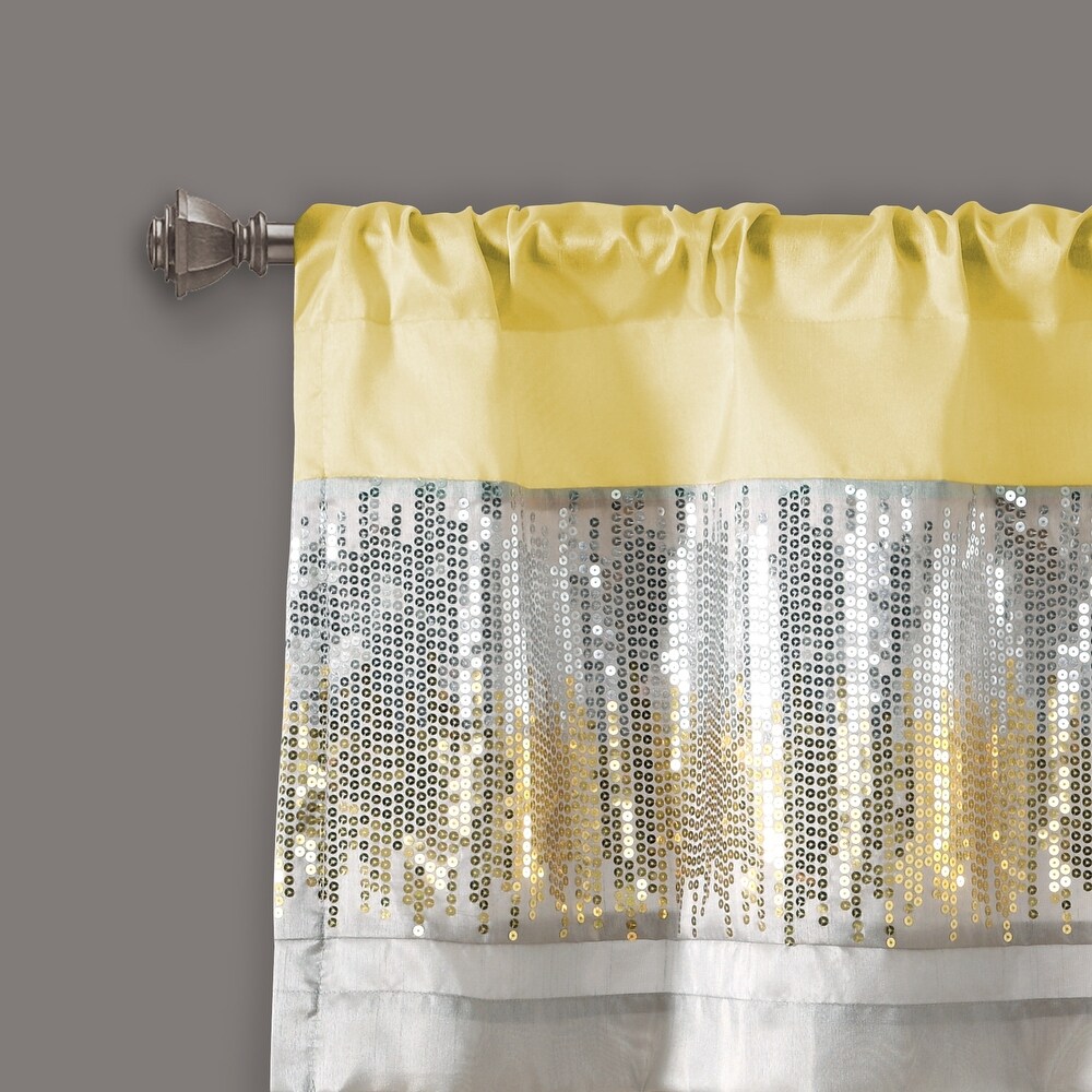 Lush Decor Night Sky Sequins Embroidery Valance   18\