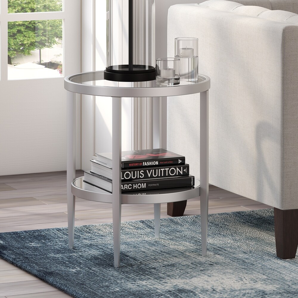 Silver Orchid Carol Mirrored Side Table