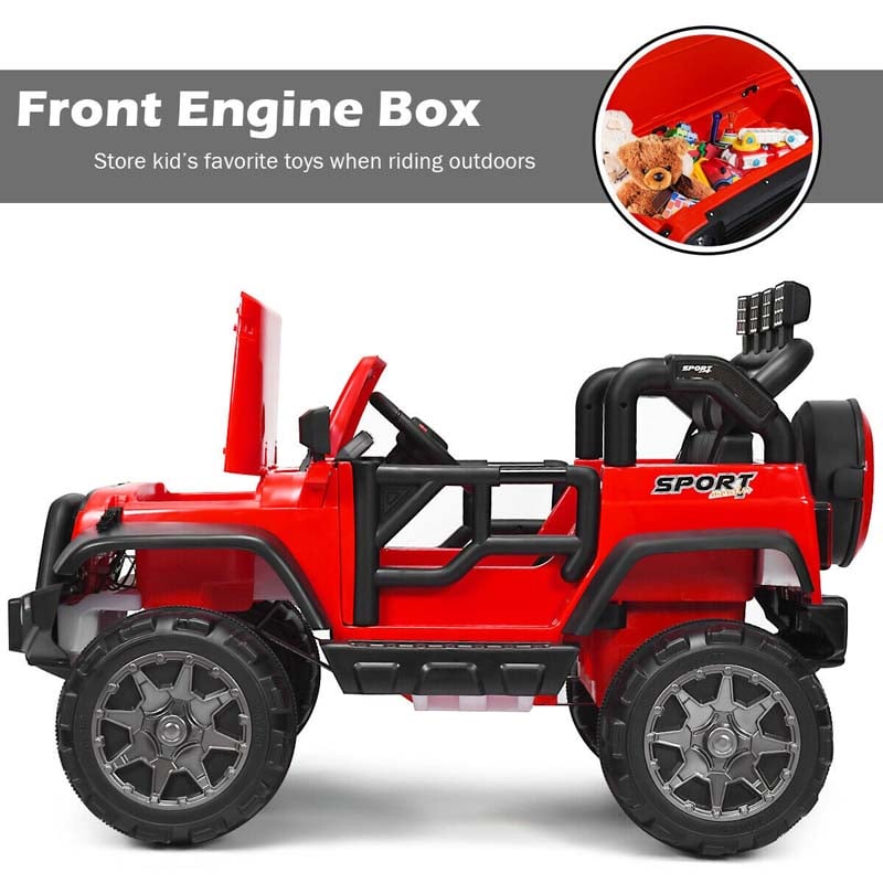 2-Seater Kids Ride on Truck, 12V Battery Electric Toddler Motorized Vehicles Riding Toy Car with Remote Control