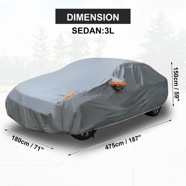 Car Cover Sedan Xl Waterproof Outdoor All Weather Sun Resistant